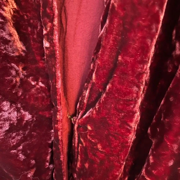 Anthropologie Somerset Velvet Maxi Dress in Deep Auburn Red Burgundy Women’s XL - Picture 5 of 7